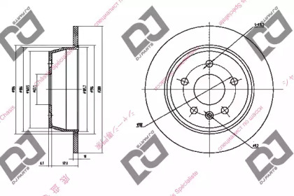 Тормозной диск DJ PARTS BD1493